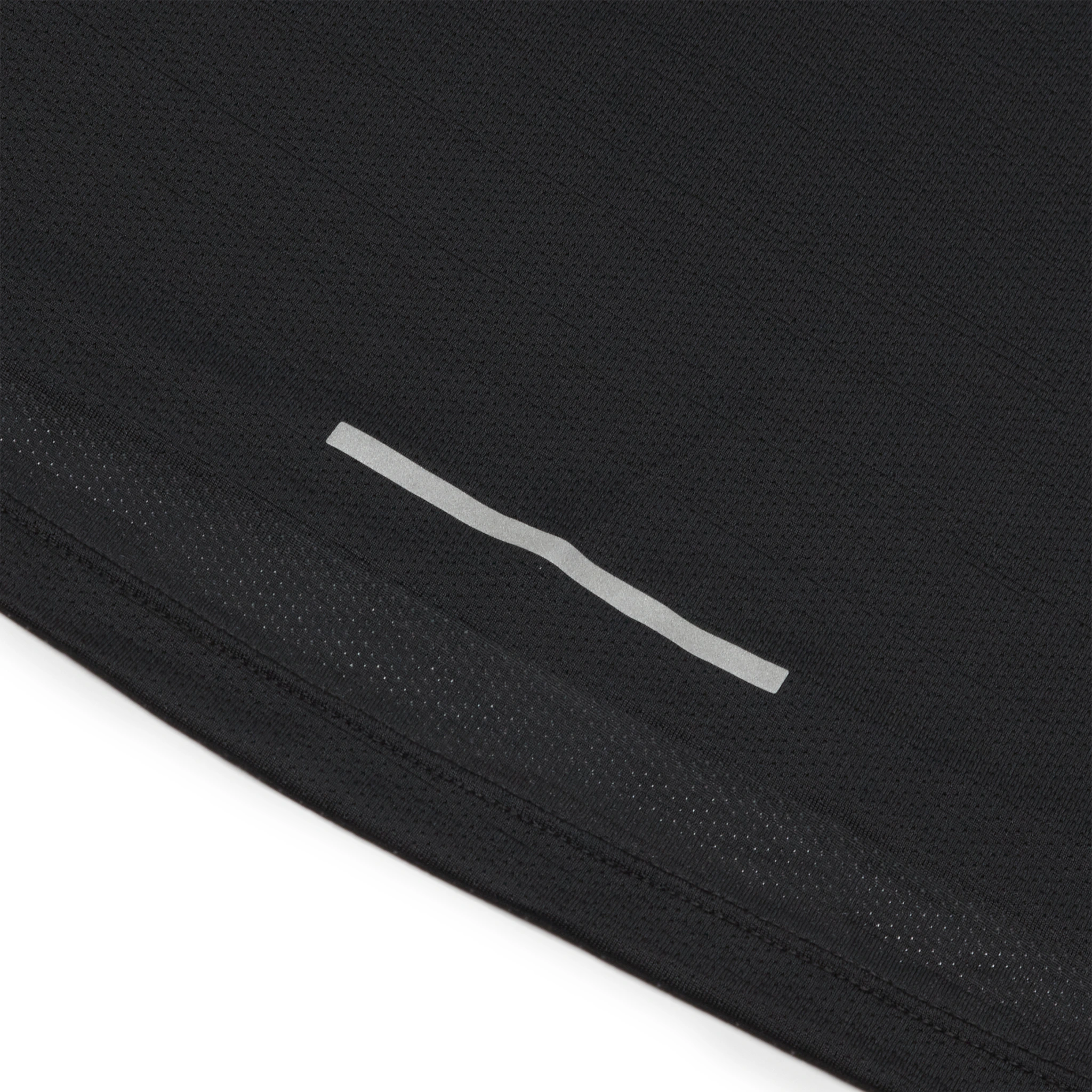 Back detail view of Nike Dri-FIT 1.0 Black Miler Running T Shirt AJ7565-010